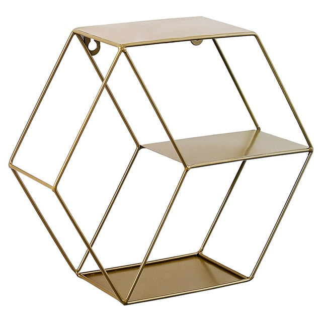 Trendy Geometrical Metal Shelf