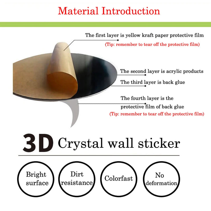 New Cartoon Hug Acrylic 3D Wall stickers