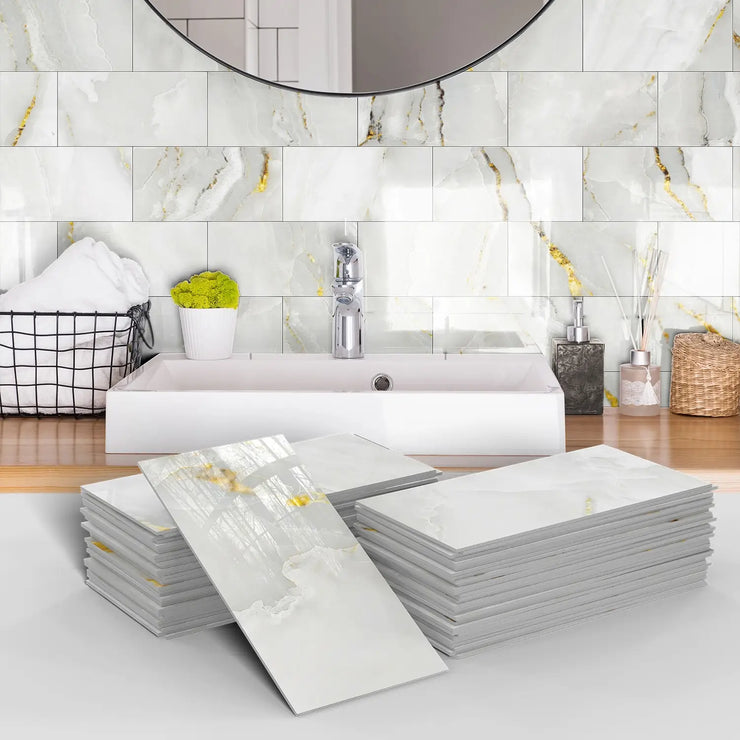 16/32/64PCS Marble Thicker Self-Adhesive Tile Stickers