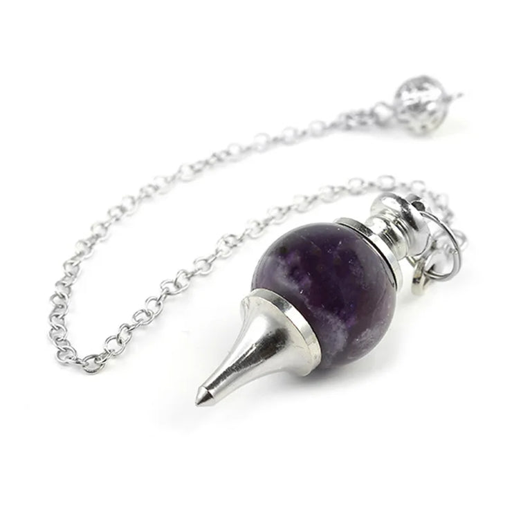 New Chakra Natural Stone Crystal Pendulum