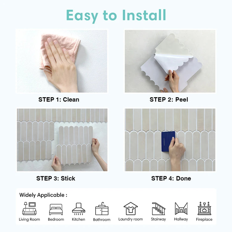 1/10pcs 3D Decorative Tile Stickers