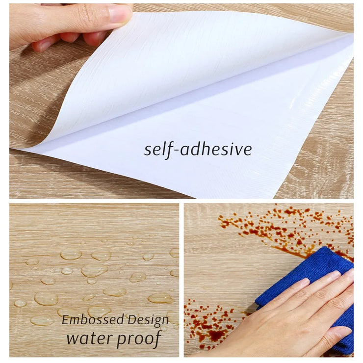New PVC Waterproof Wood Grain Decor