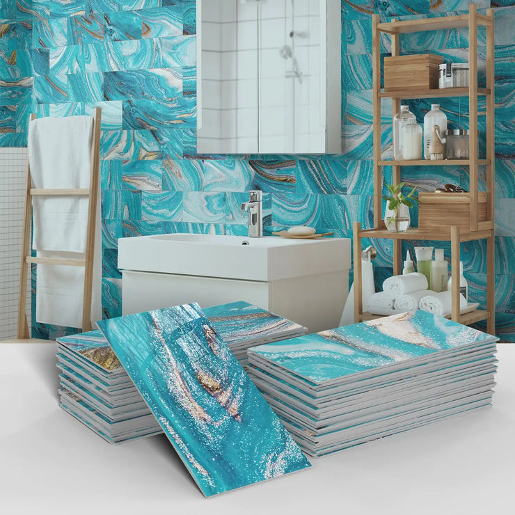 16/32/64PCS Marble Thicker Self-Adhesive Tile Stickers
