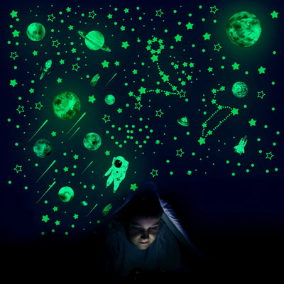 849Pcs Glow in The Dark Stars Wall Stickers