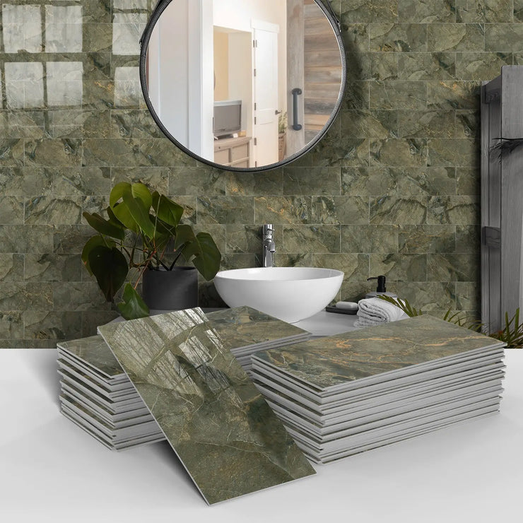 16/32/64PCS Marble Thicker Self-Adhesive Tile Stickers