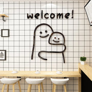 New Cartoon Hug Acrylic 3D Wall stickers