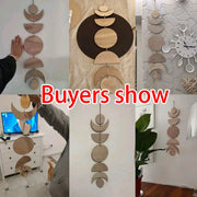 New Wooden Hanging Moon Phase Garland Wall Decor
