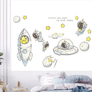 3D Creative Planetary Astronauts Wall Sticker