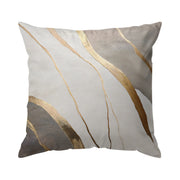 New Style Beige Gold Foil Pillow Contemporary Case