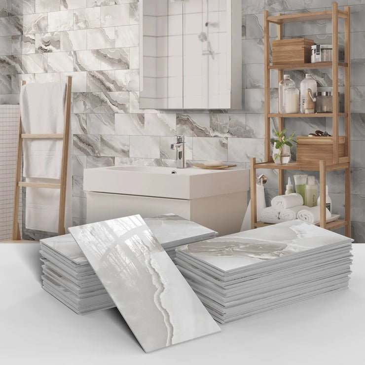 16/32/64PCS Marble Thicker Self-Adhesive Tile Stickers