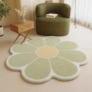 VIKAMA Cashmere Imitation Sun Flower Round Carpet