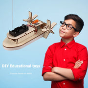 Kits 3D Assemble Car Boat Model Wood Puzzle Toy