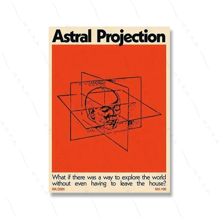Japanese Vintage Abstract Open Your Mind Print Posters