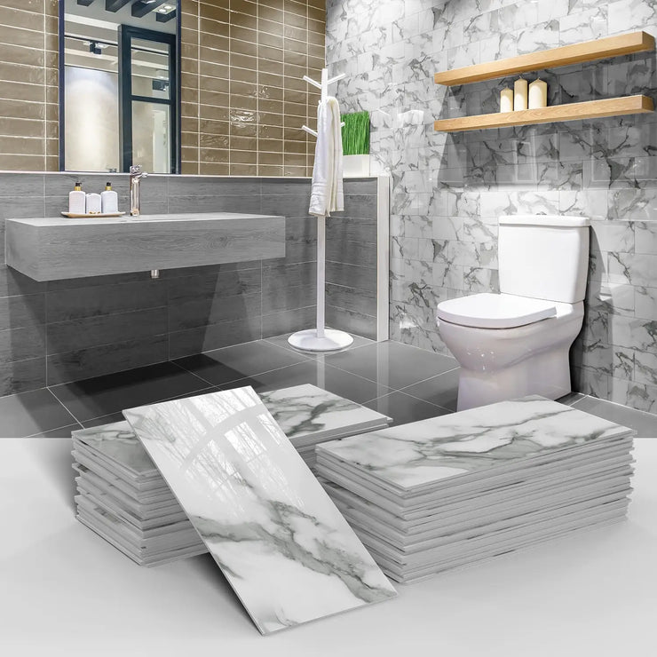 16/32/64PCS Marble Thicker Self-Adhesive Tile Stickers