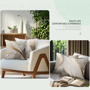 New Style Beige Gold Foil Pillow Contemporary Case