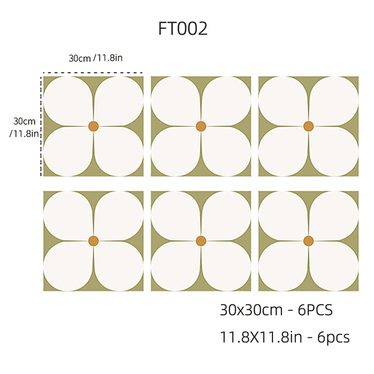 New Floor Tiles Waterproof Vinyl Wallpaper