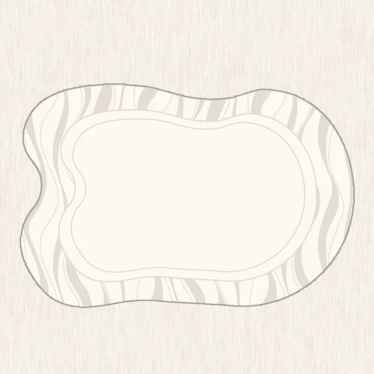 New Minimalist Line Design Faux Wool Soft Mat