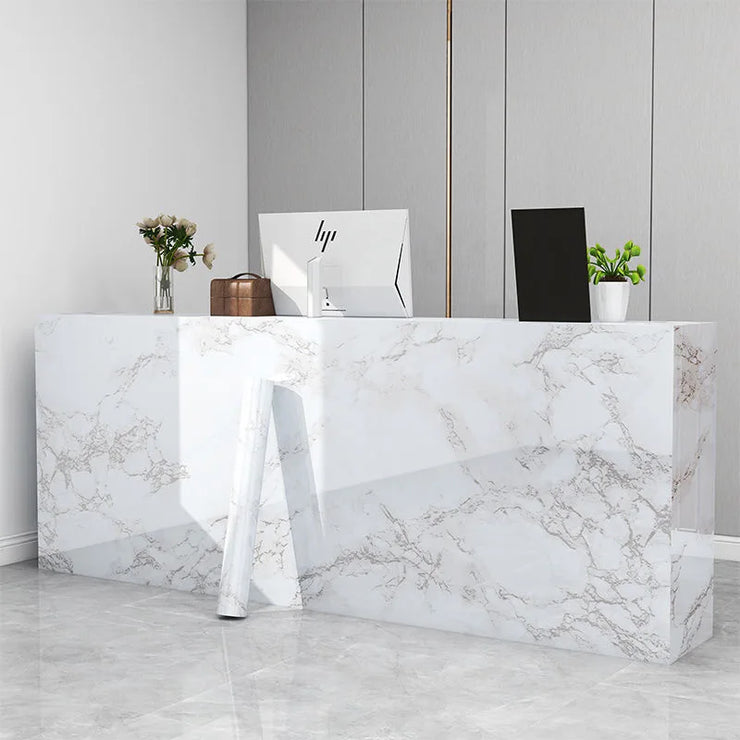 50cm White Glossy Marble Self-adhesive Waterproof Wallpaper