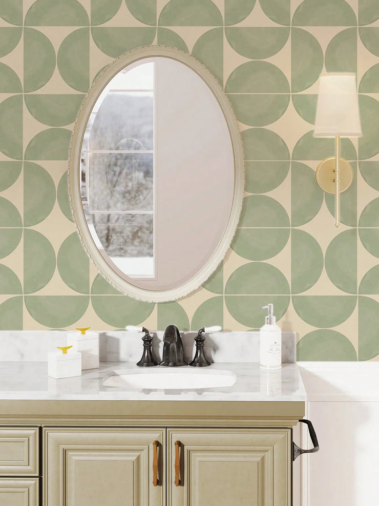 12PCS Scandinavian Geometric Pattern Floor Stickers