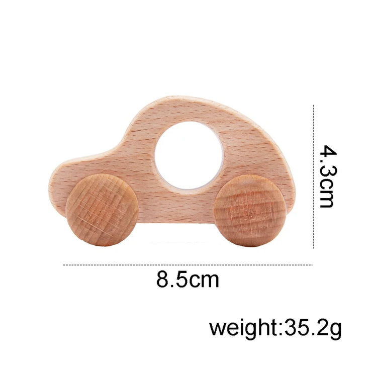 Wood Car Blocks Cartoon Van Educational Montessori Toys