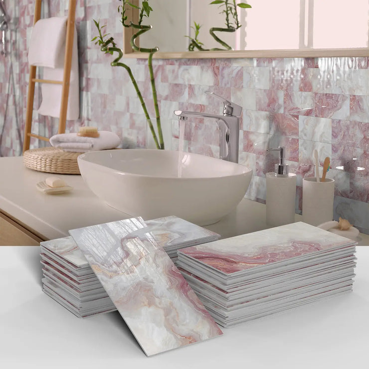 16/32/64PCS Marble Thicker Self-Adhesive Tile Stickers