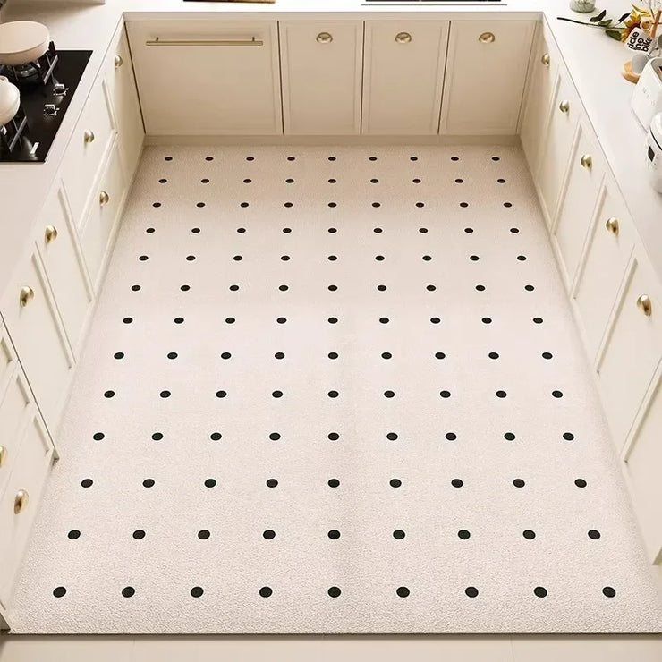 Kitchen Anti-slip Oil-proof Rug Pvc Leather Floor Mat
