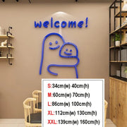 New Cartoon Hug Acrylic 3D Wall stickers