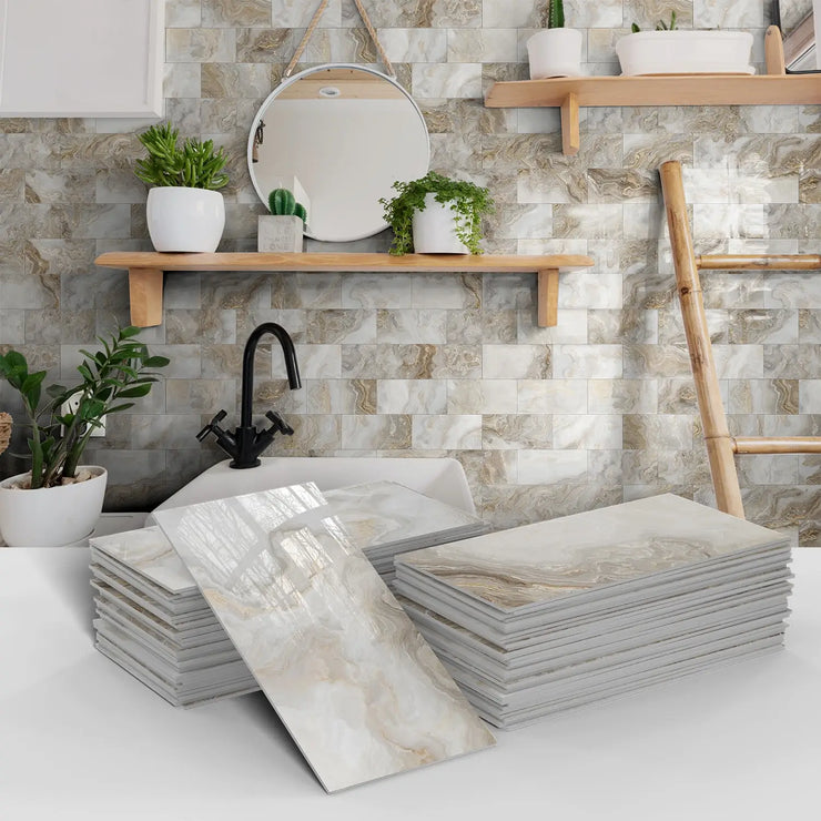 16/32/64PCS Marble Thicker Self-Adhesive Tile Stickers