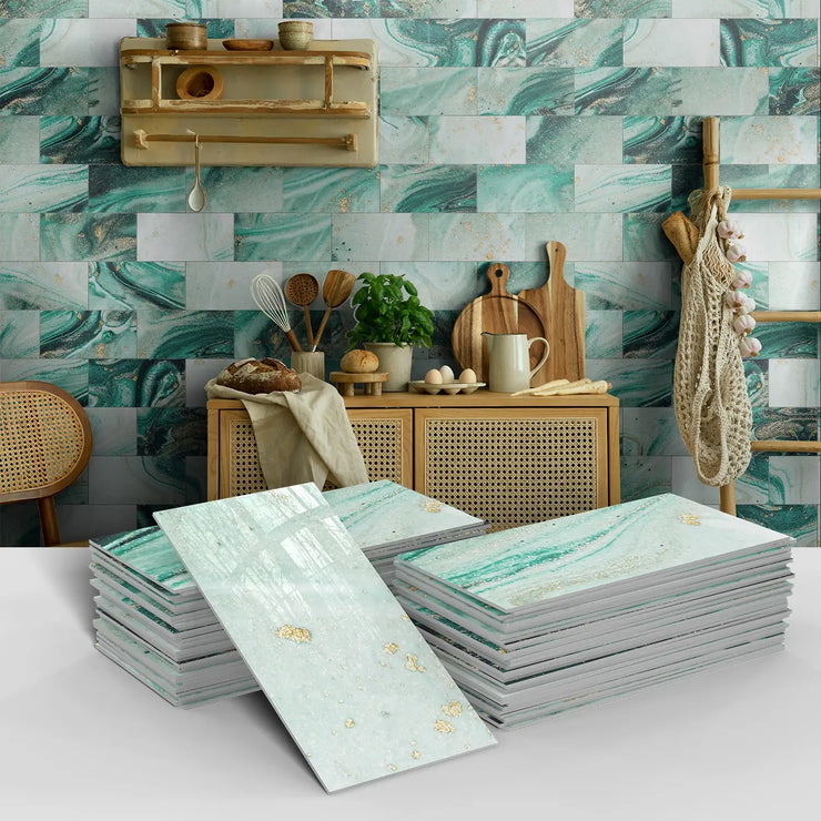 16/32/64PCS Marble Thicker Self-Adhesive Tile Stickers