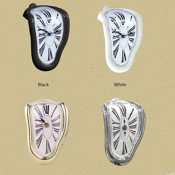 New Novel Surreal Melting Distorted Wall Clocks