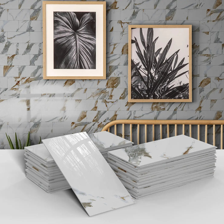 16/32/64PCS Marble Thicker Self-Adhesive Tile Stickers