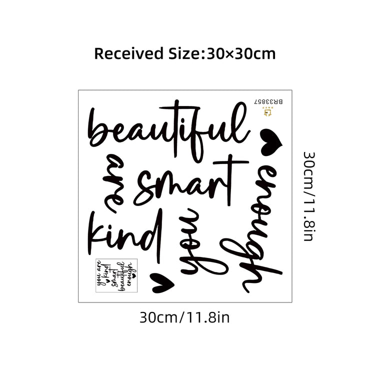 Affirmation Cards "you Are Kind Smart Beautiful Enough"Mirror Sticker