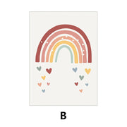 New Modern Cute Sun Rainbow Cloud Canvas Poster