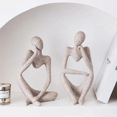 New Sand Color The Thinker Abstract Statues Decor