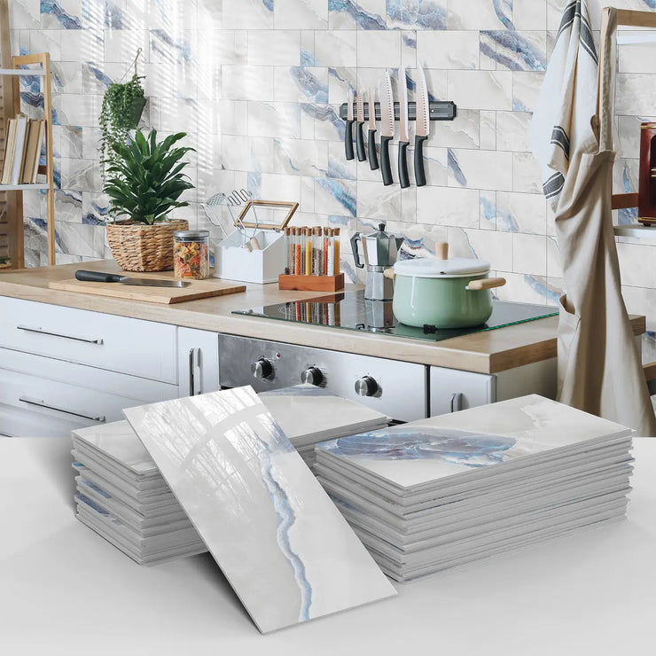 16/32/64PCS Marble Thicker Self-Adhesive Tile Stickers