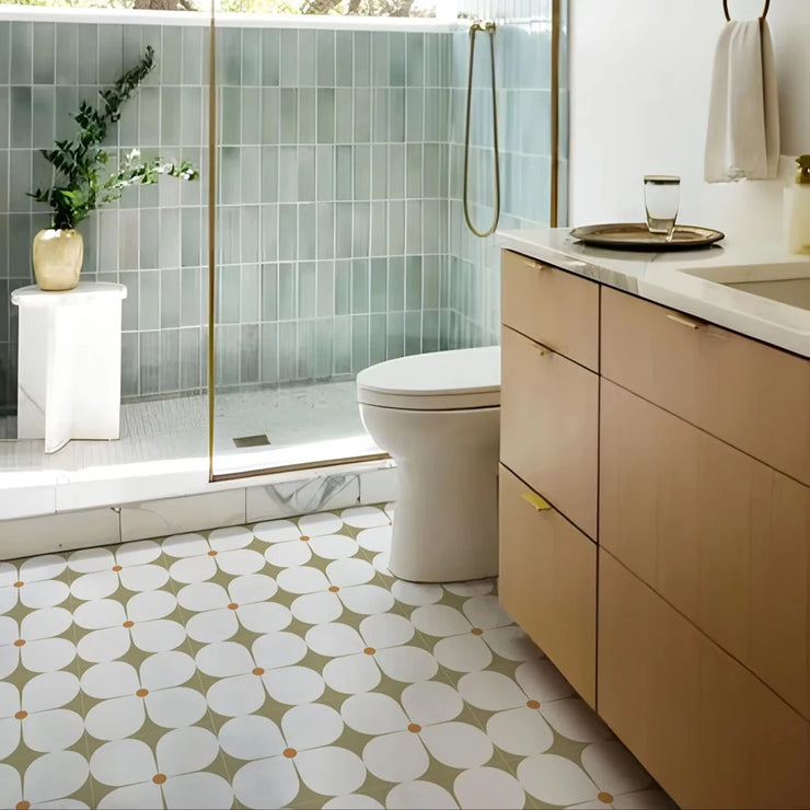 New Floor Tiles Waterproof Vinyl Wallpaper