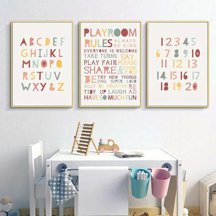 New Modern Cute Sun Rainbow Cloud Canvas Poster