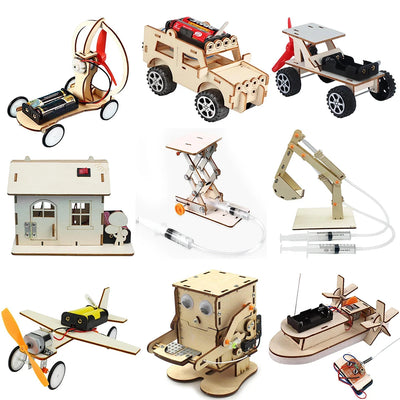 Kits 3D Assemble Car Boat Model Wood Puzzle Toy