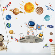 3D Creative Planetary Astronauts Wall Sticker