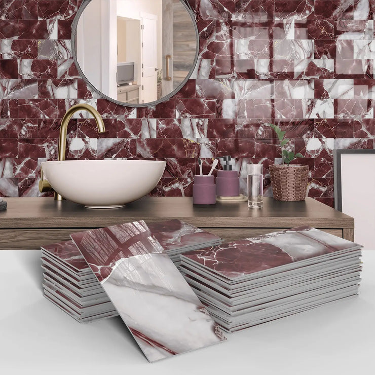 16/32/64PCS Marble Thicker Self-Adhesive Tile Stickers