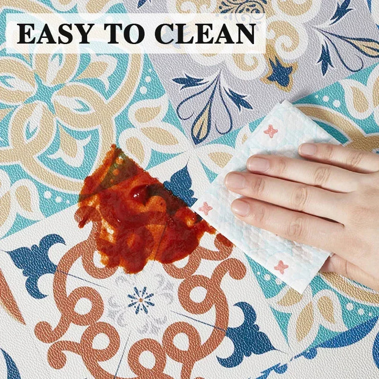 Kitchen Anti-slip Oil-proof Rug Pvc Leather Floor Mat