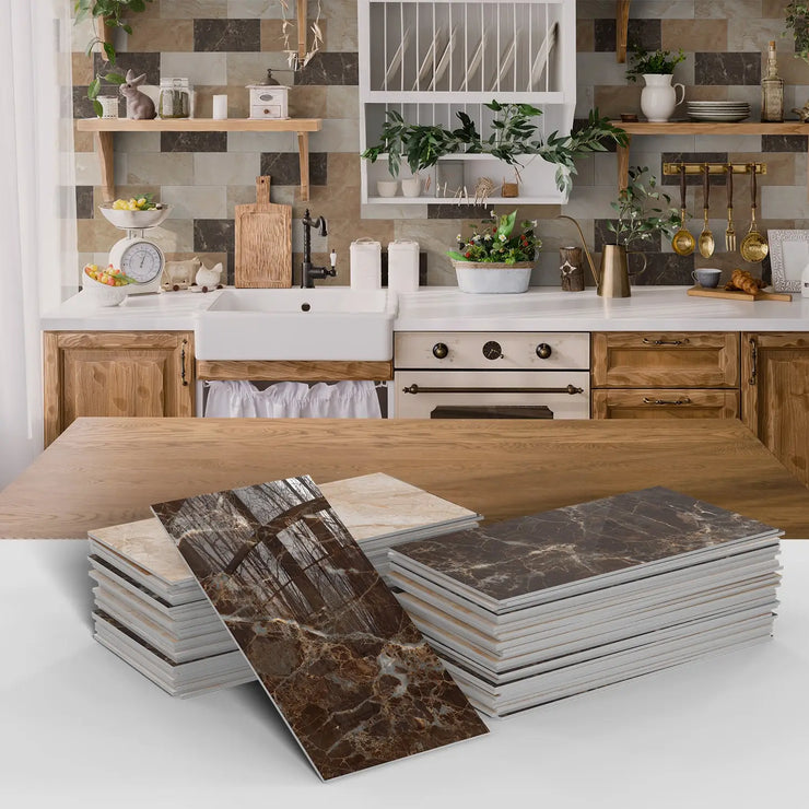 16/32/64PCS Marble Thicker Self-Adhesive Tile Stickers
