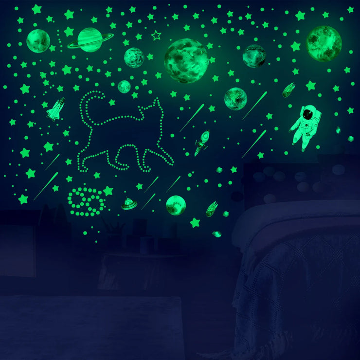 849Pcs Glow in The Dark Stars Wall Stickers