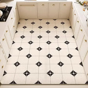 Kitchen Anti-slip Oil-proof Rug Pvc Leather Floor Mat
