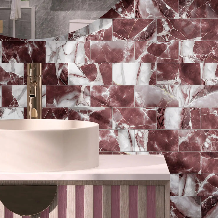 16/32/64PCS Marble Thicker Self-Adhesive Tile Stickers