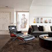 EAMES INSPIRED LOUNGE CHAIR & OTTOMAN