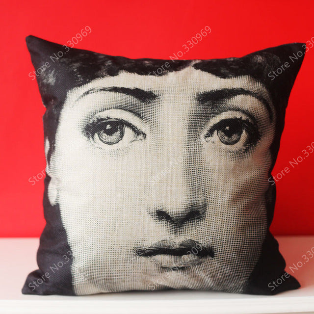 Vintage Fornasetti Style Cushion Cover