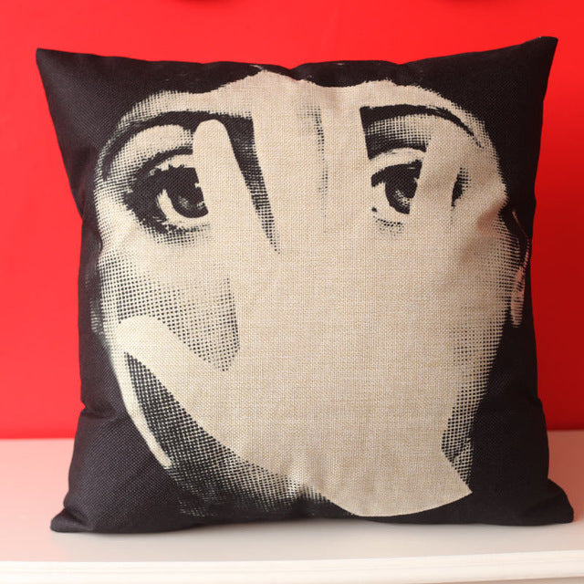 Vintage Fornasetti Style Cushion Cover