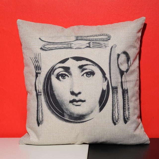 Vintage Fornasetti Style Cushion Cover