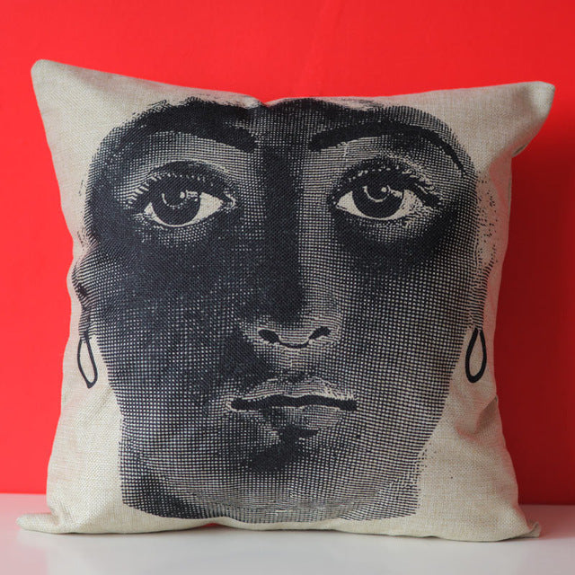 Vintage Fornasetti Style Cushion Cover